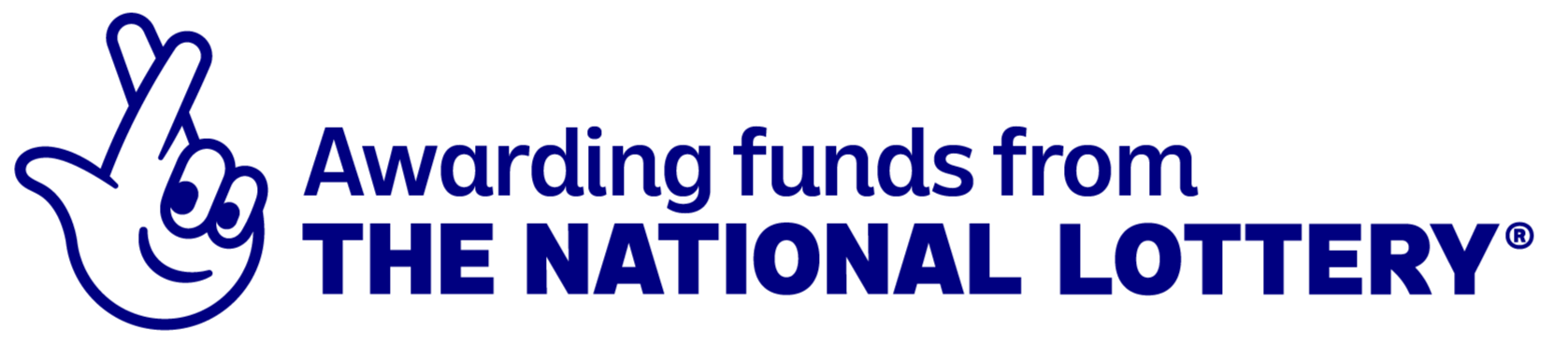 Fingers Crossed with eyes logo which is for The National Lottery